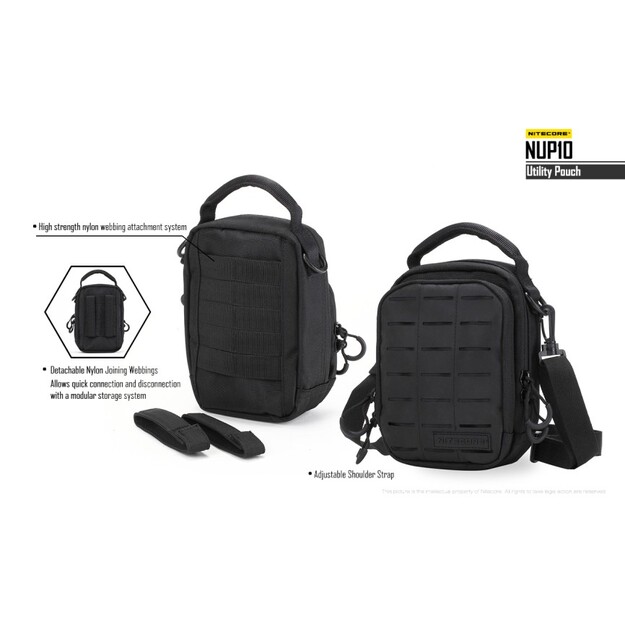 Nitecore NUP10 Utility Tactical Pouch, Black