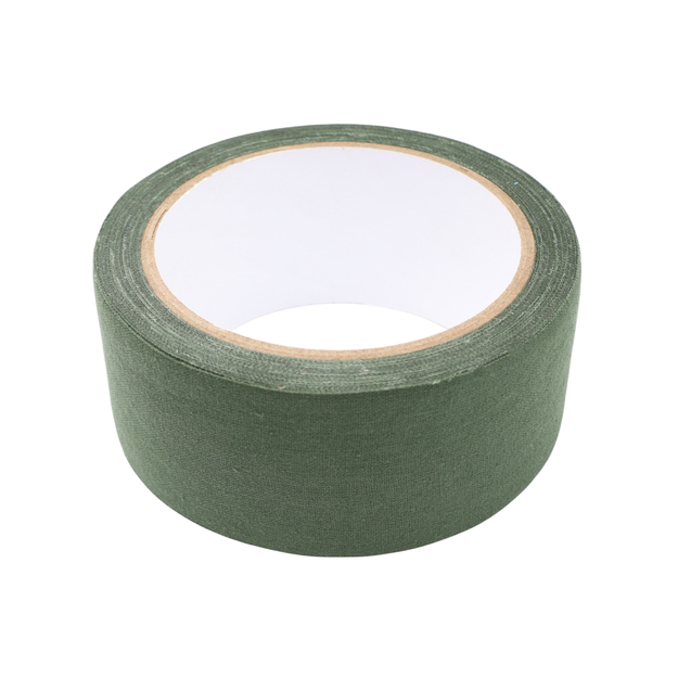 Olīvkrāsas / zaļa maskē&scaron;anās līmlente 5 cm x 10 m &ndash; kokvilna