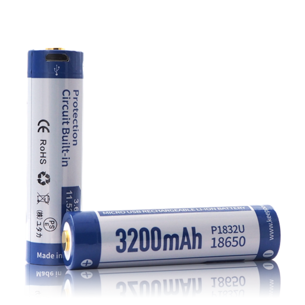 18650 3200mAh with USB, Keeppower battery with protection
