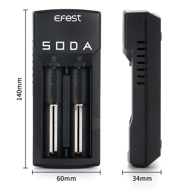 Efest SODA lādētājs litija jonu akumulatoriem ar integrētu baro&scaron;anas avotu