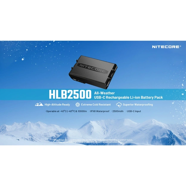 Nitecore HLB2500 Universal Battery Pack for HA29 UHE and HA27 UHE