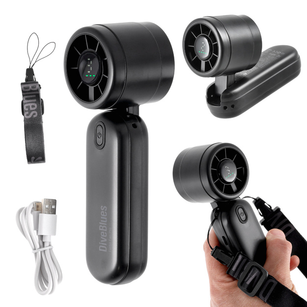 DiveBlues iTurbo Pārnēsājamais Ventilators D5042 Melns