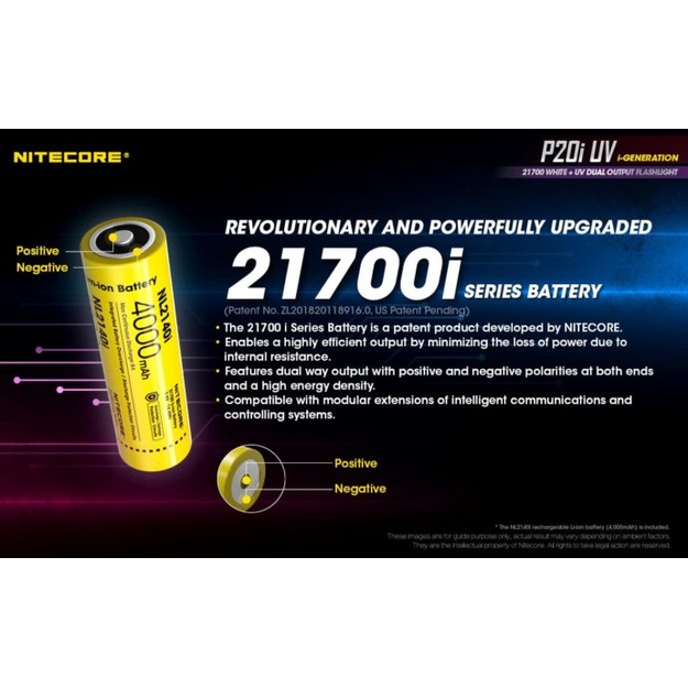 Nitecore P20i UV Tactical Flashlight 1800lm