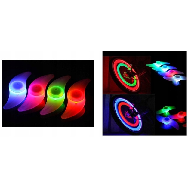 Velosipēdu riteņu apgaismojums LED RGB