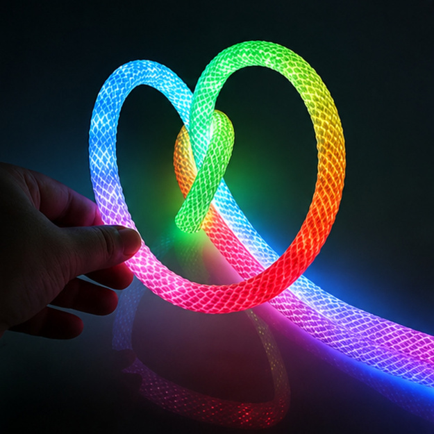 Светодиодная RGB лента в оплетке неоновая, 5м