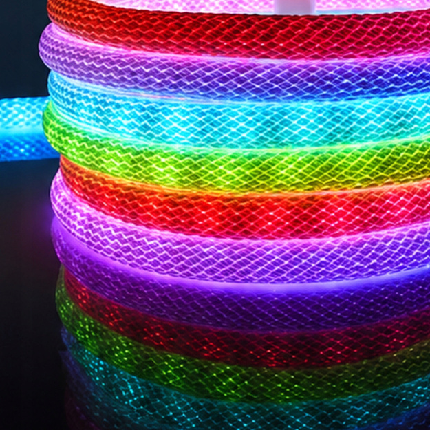 Светодиодная RGB лента в оплетке неоновая, 5м