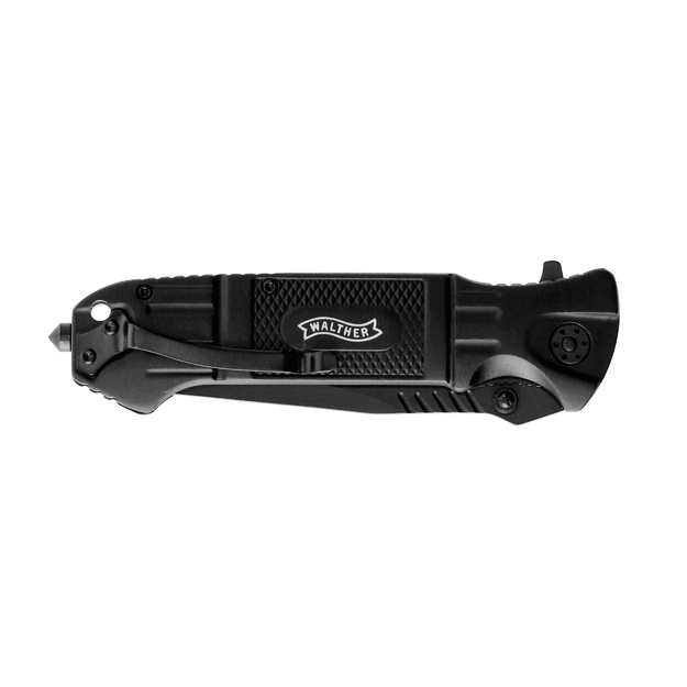 Тактический складной нож Walther BTTK Black Tac Tanto 5.0716, 440C, серрейтор, стеклобой, чехол
