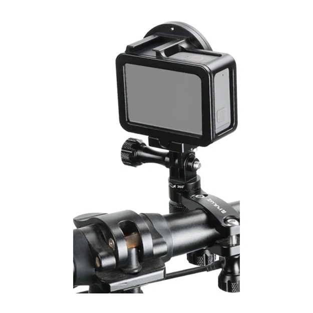 Puluz Aluminum Handlebar Mount with 360-Degree Rotation for Action Cameras (Black)