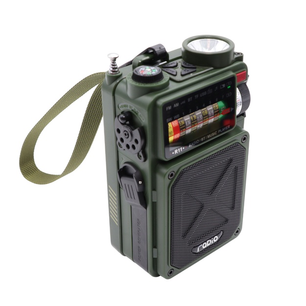 Tūrisma radio ar lukturi, ģeneratoru un 4000mAh ārējo akumulatoru (power bank)