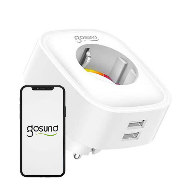 Viedā kontaktdak&scaron;a WiFi Gosund SP112 2xUSB, 16A, Tuya