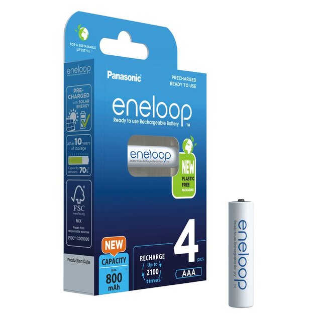 Panasonic Eneloop R03 / AAA 800mAh x4 akumulatori BK-4MCDE/4BE