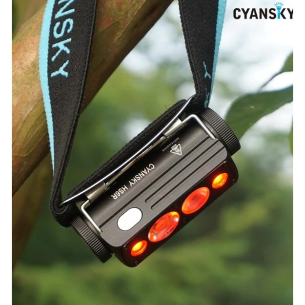 CYANSKY HS6R trīskār&scaron;as izejas uzlādējams galvenais lukturis (170 m, 1400 lūmeni)