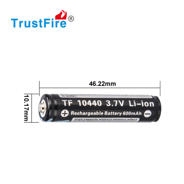 Trustfire 10440 - 300 mAh 3,6 V - 3,7 V uzlādējams litija akumulators