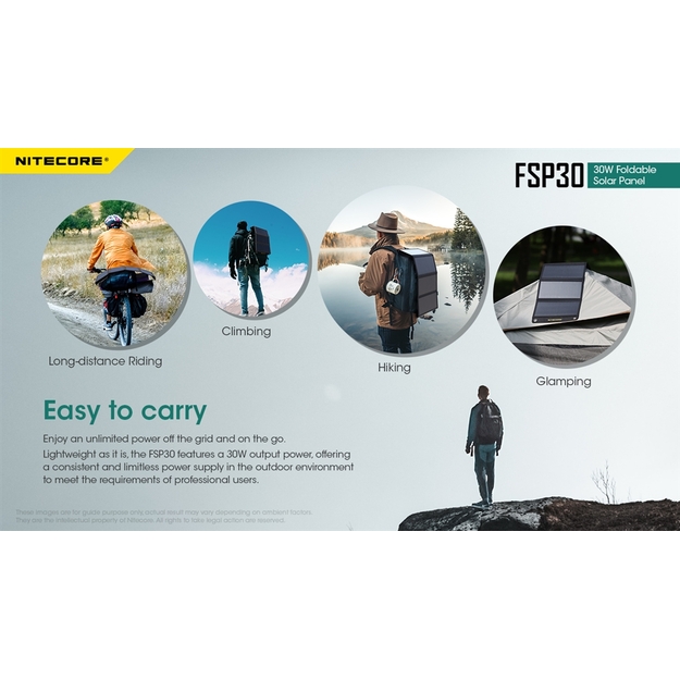 Nitecore FSP30 - 30 W saules baterija