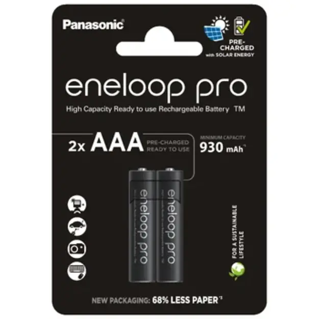 Аккумулятор Panasonic Eneloop PRO 930mAh AAA, 2 шт. BK-4HCDE/2BE