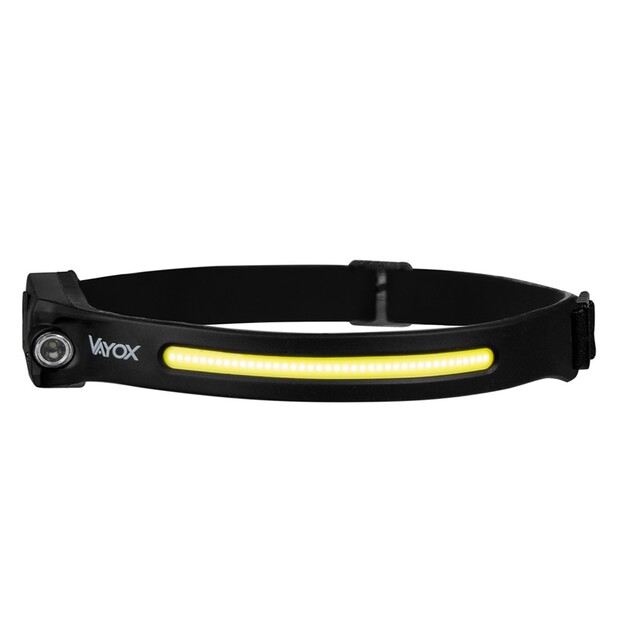 Vayox COB + XPE uzlādējams galvas lukturītis 350lm ar kustības sensoru VA0128