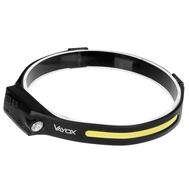 Vayox COB + XPE uzlādējams galvas lukturītis 350lm ar kustības sensoru VA0128