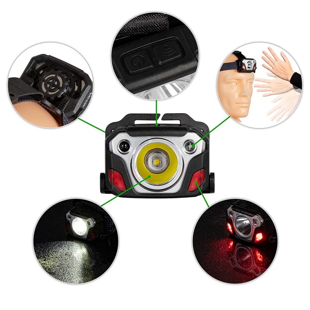 Vayox galvas lukturītis ar kustības sensoru SST40 1200lm VA0103