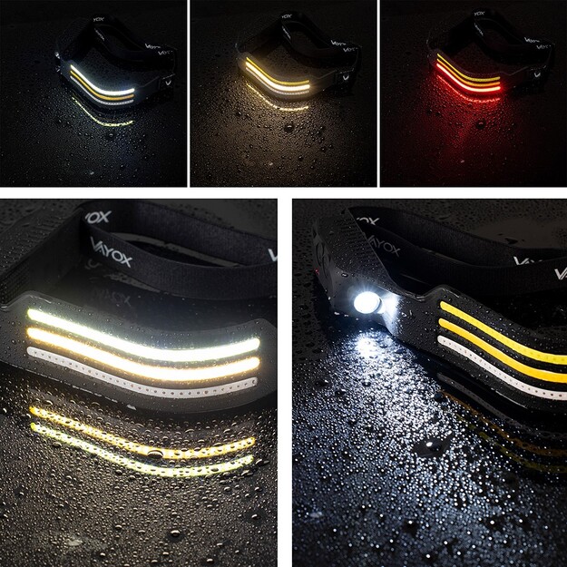 Vayox galvas lukturītis 3x COB + XPE LED VA0130