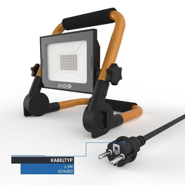 Avide LED prožektors 30W 220V kabelis 1,5m
