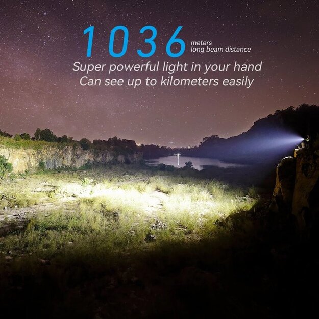 Imalent MS12 Mini-C 65000lm, 1036 metru auksti balta lukturis