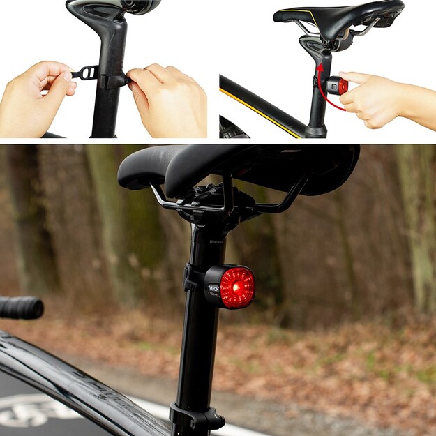 Vayox Aizmugurējā velosipēda gaisma USB-C 250mAh VA0156