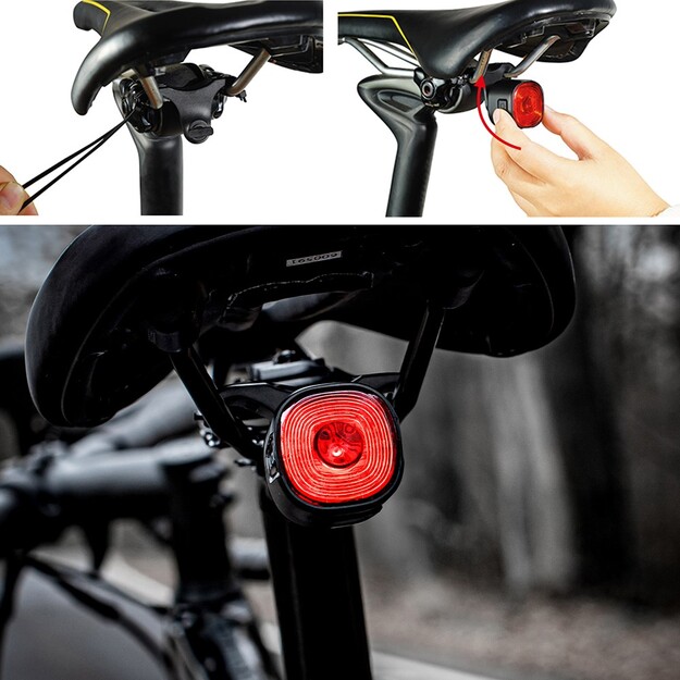 Vayox Aizmugurējā velosipēda gaisma USB-C 250mAh VA0156