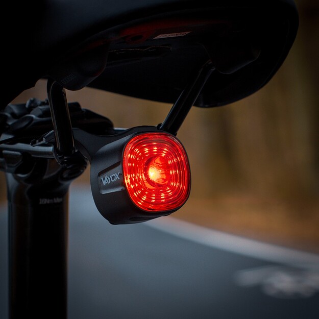 Vayox Aizmugurējā velosipēda gaisma USB-C 250mAh VA0156