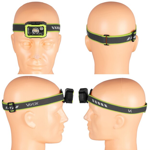 Vayox uzlādējams lukturis 750lm CREE + SMD Pro Series VA0187