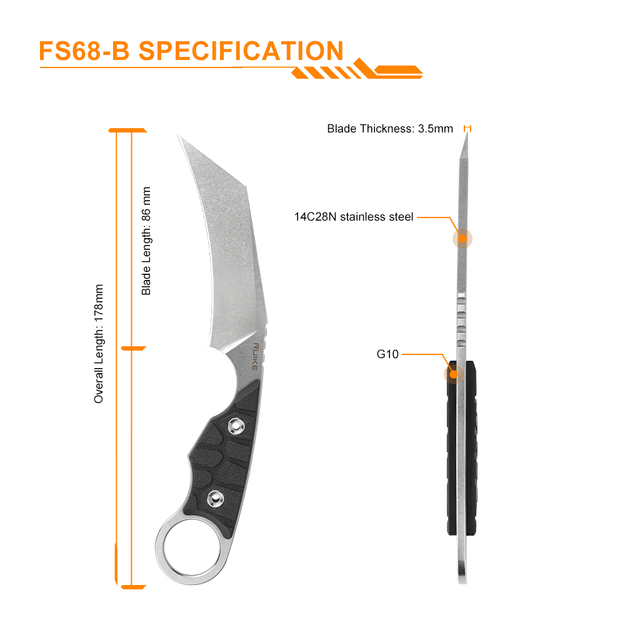 Фиксированный нож Ruike FS68-B