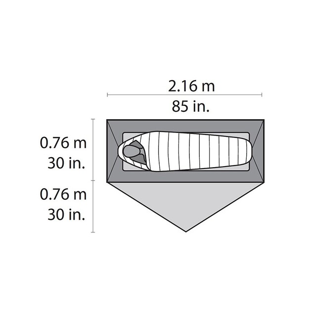 Vienvietīga telts MSR Hubba NX - Zaļa