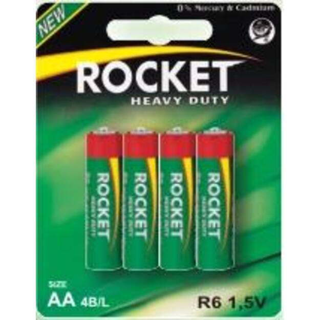 Rocket Heavy Duty AA elementas, 4 vnt.