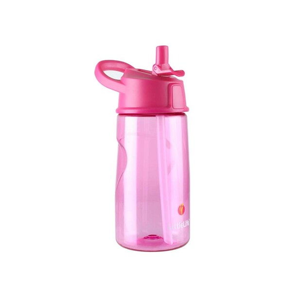 Littlelife Flip Top ūdens pudele 550 ml - Rozā krāsā