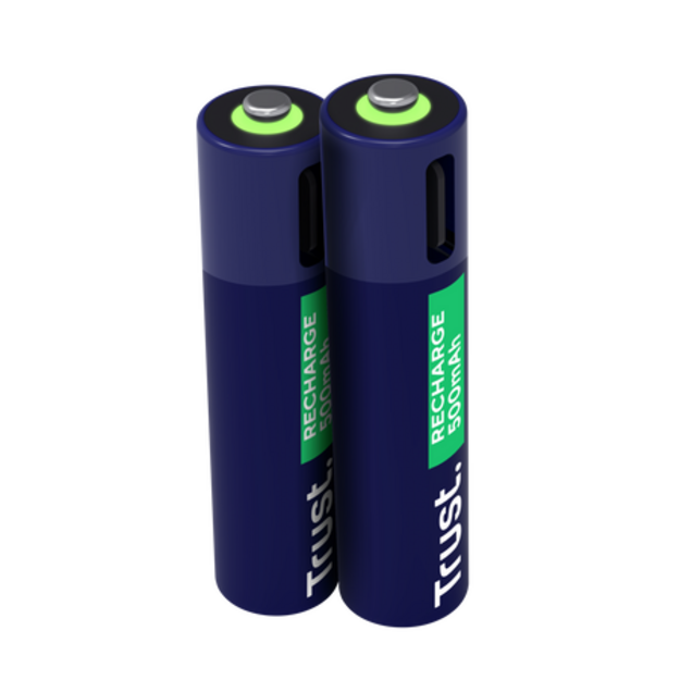Trust USB-C uzlādējamās baterijas AAA 500mAh 2 gab. 25585