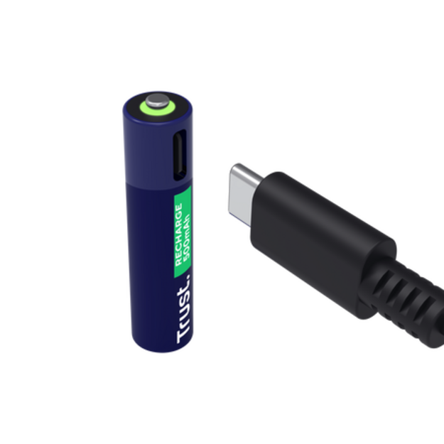 Trust USB-C uzlādējamās baterijas AAA 500mAh 2 gab. 25585