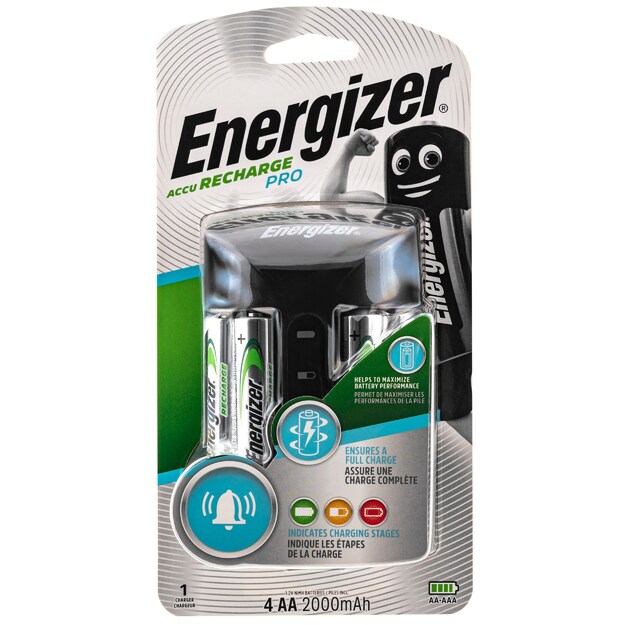 Energizer Pro charger with 4xAA 2000 mAh