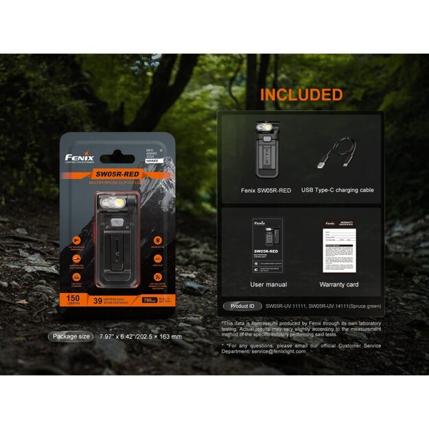 Fenix SW05R-RED Balts un Sarkans LED Zibspuldze