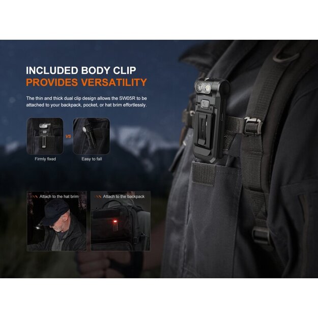 Fenix SW05R-RED Balts un Sarkans LED Zibspuldze