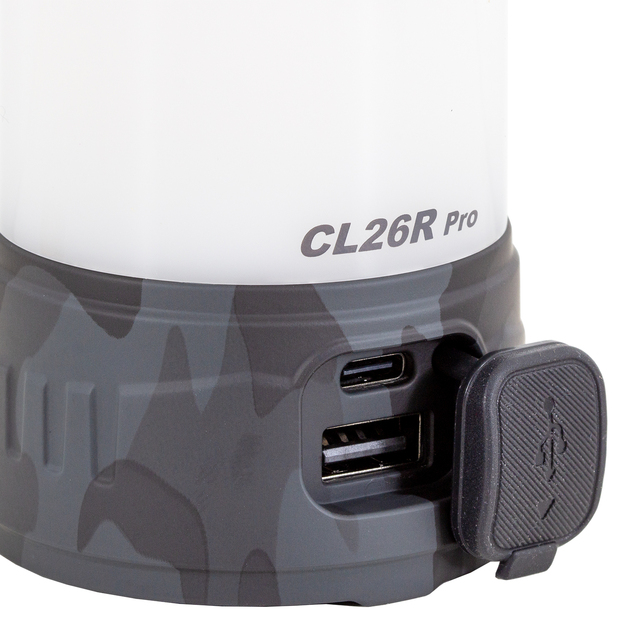 Fenix CL26R Pro LED kempinga laterna ar USB savienojumu Grey Camo