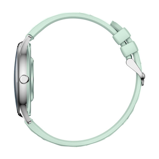 COLMI L28 Smart Watch (Silver-green + green leather strap)
