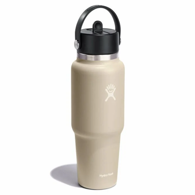 Hydro Flask platkakla ceļojumu pudele ar salmiņu 946 ml Oat WT32BFS114