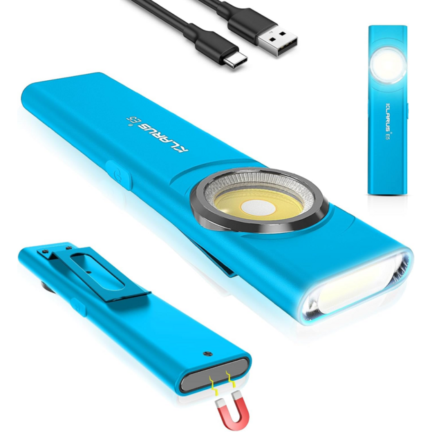 KLARUS E5 magnetic EDC flashlight, light blue