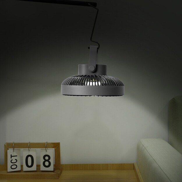 Vayox pārnēsājamais uzlādējamais ventilators ar apgaismojumu 6xSMD VA0337G