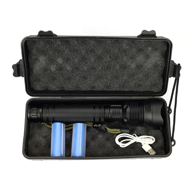 Lukturis IP67 LED XHP70 Zoom USB