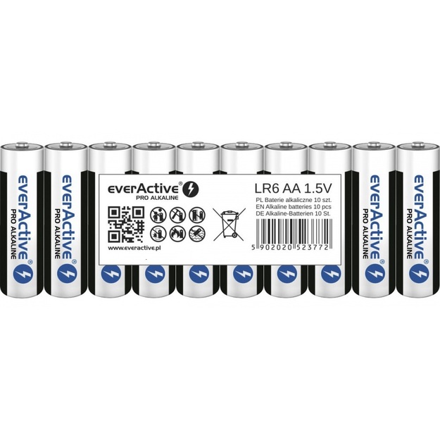 &Scaron;arminės AA baterijos everActive Pro Alkaline LR6   10 vnt