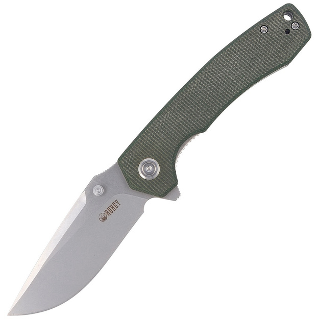 Kubey Green Micarta folding knife D2 (KU901C)