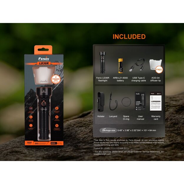 Fenix LD36R LED lukturītis, melns