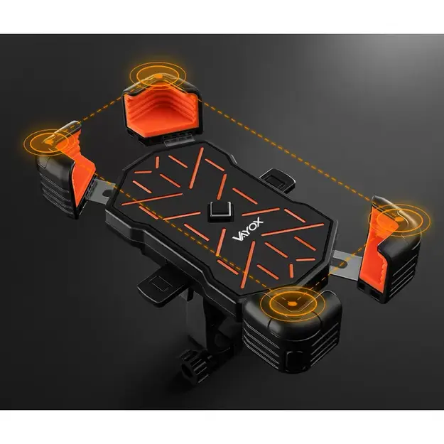 Vayox VA0344 Melns Tālruņa Turētājs Velosipēdam/Motociklam