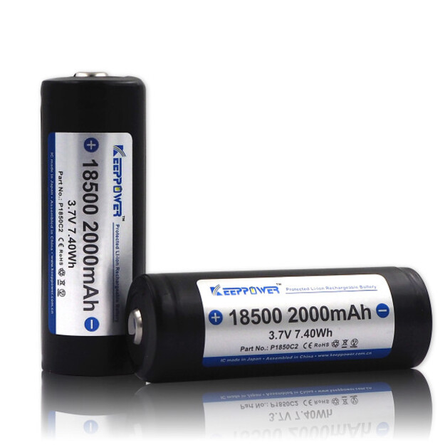 Keeppower akumulators 18500 2000mAh 3.7V P1850C2 1 PC.