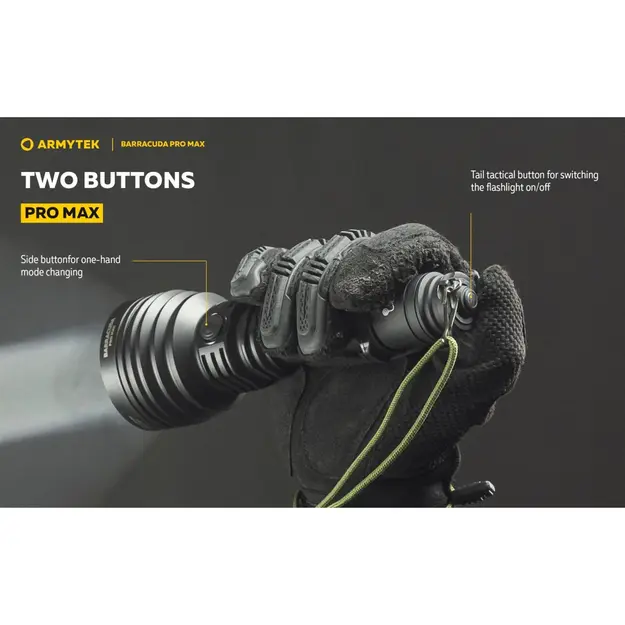 Фонарь Armytek Barracuda Pro Max 2800лм USB PCB F10501PC